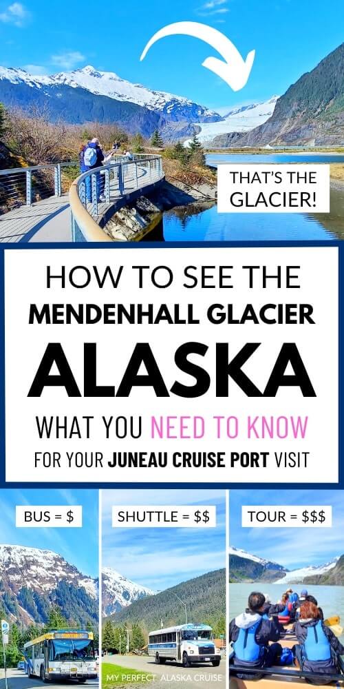 how to get to mendenhall glacier from juneau cruise port, alaska cruise ship