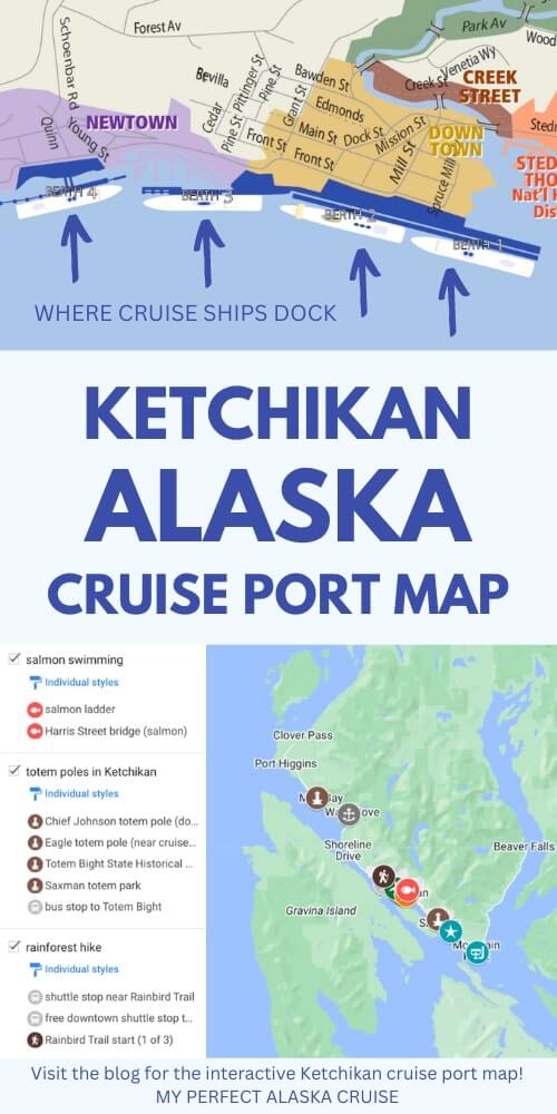 ketchikan alaska cruise port map