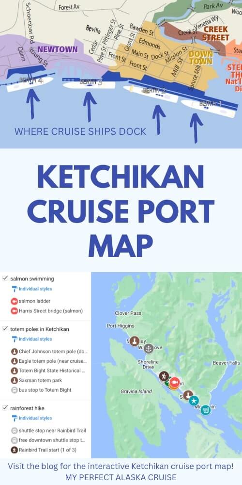 ketchikan cruise port map