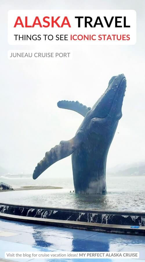 takhu whale statue fountain in juneau cruise port