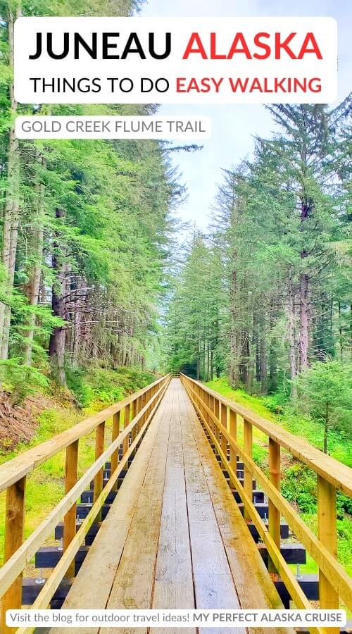 easy walking from juneau cruise port to gold creek flume trail