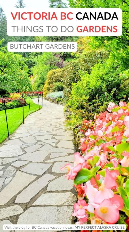 butchart gardens sunken garden walk. must-see best victoria bc gardens