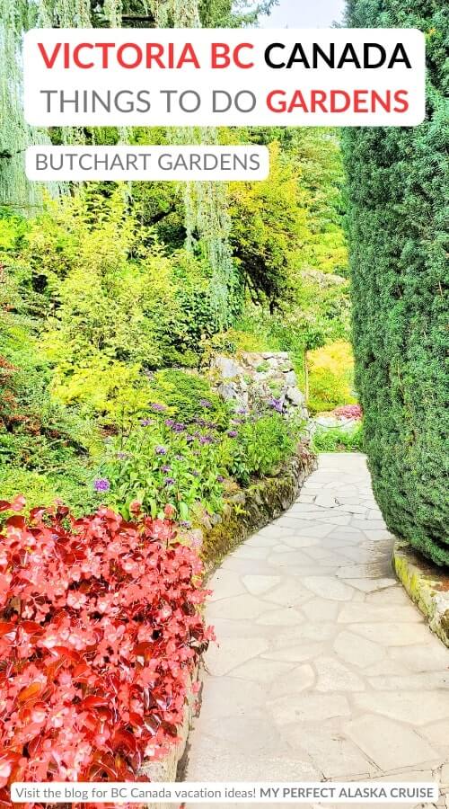 butchart gardens sunken garden walk. must-see best victoria bc gardens