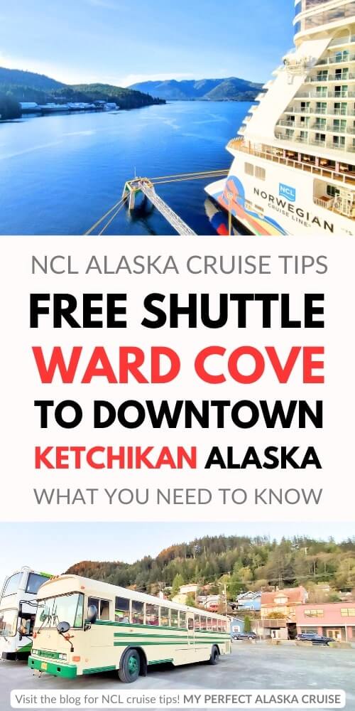 ward cove shuttle to downtown ketchikan. free shuttle