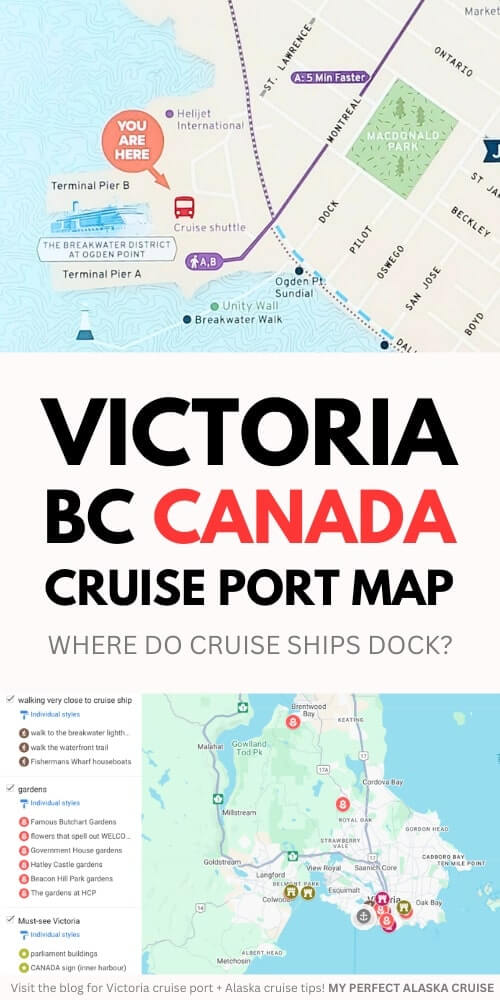 victoria cruise port map. things to do in victoria bc canada walking from cruise ship