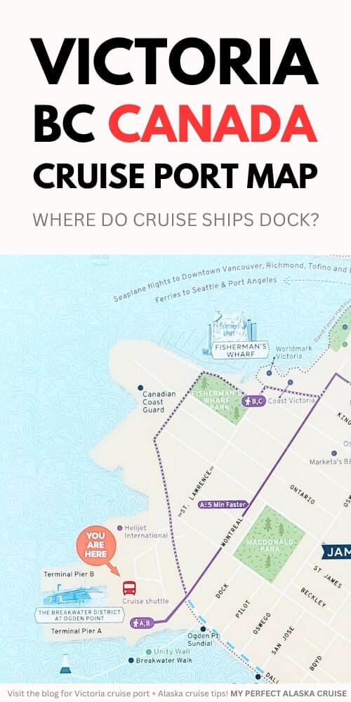 where do cruise ships dock in victoria bc canada. victoria cruise port map