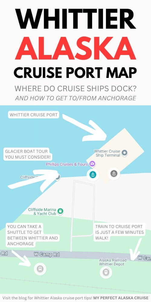 where do cruise ships dock in whittier cruise port map.