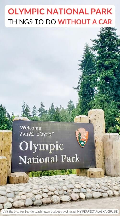 olympic national park entrance sign without a car