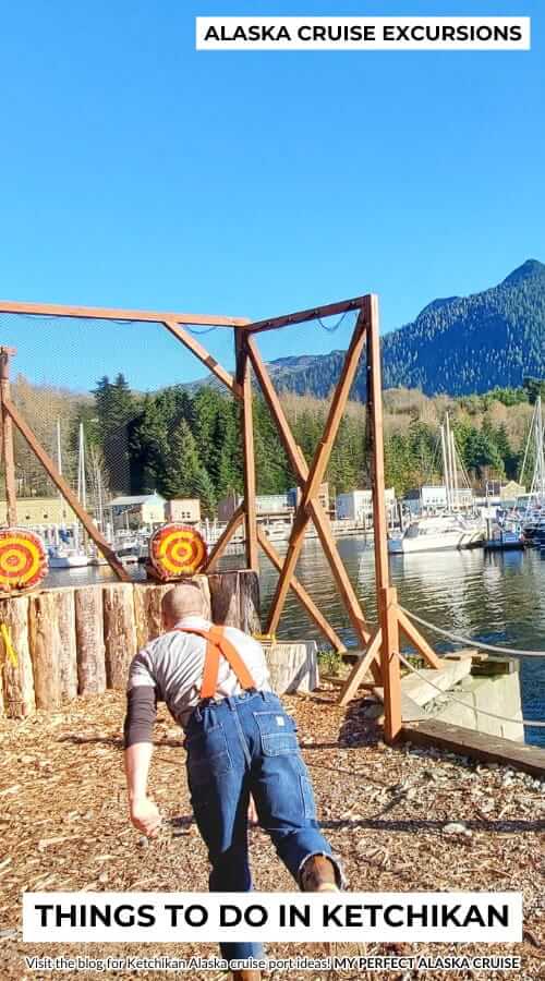 ketchikan axe throwing and great alaskan lumberjack show combo tour