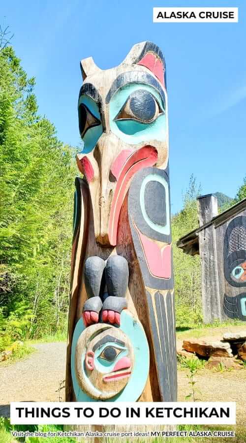 saxman village totem poles in ketchikan