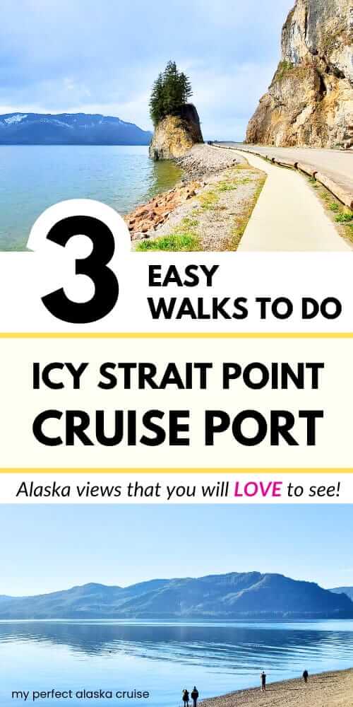 walking in icy strait point cruise port. easy things to do in icy strait point on your own for free and on a budget