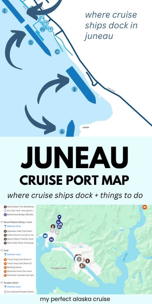 juneau cruise port map. alaska cruise ships