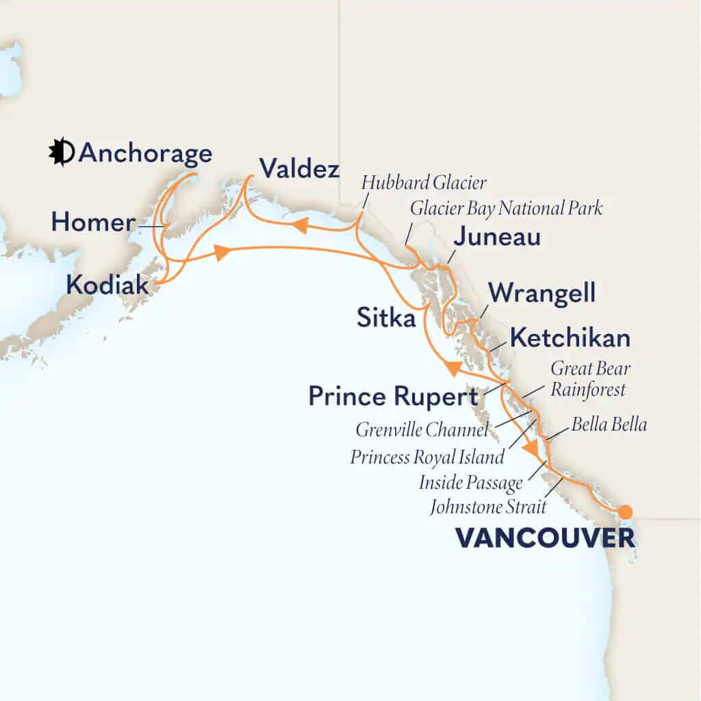 18-Day Great Bear Rainforest And Alaska Explorer: holland america alaska cruise in september. zaandam september 15