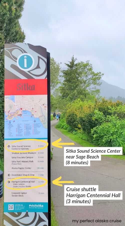 map and directions to sitka sound science center from cruise shuttle