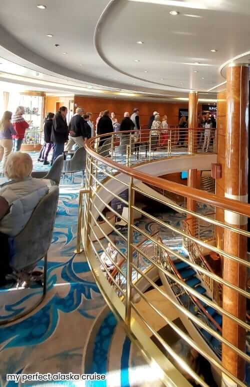 line to get tender ticket. ncl cruise ship