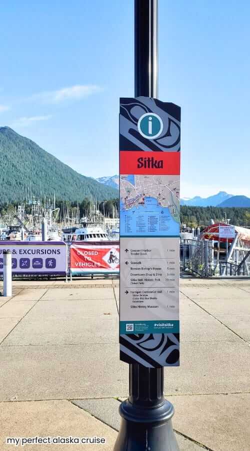 sitka walking map near sitka cruise shuttle downtown dropoff