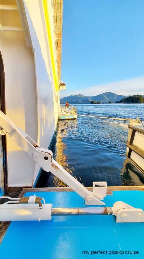 walking from cruise ship to tender boat ncl
